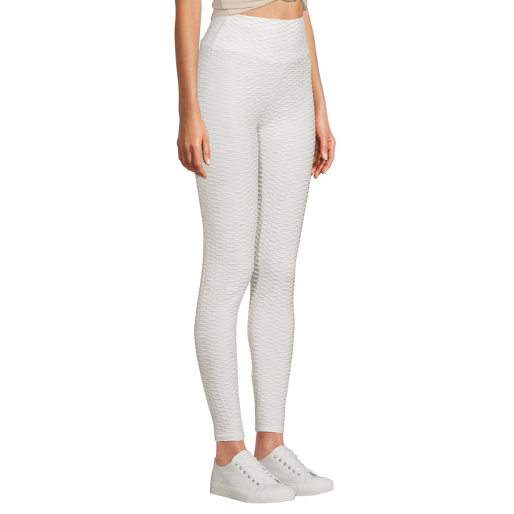 SOBEYO Womens'  Legging Bubble Stretchable White