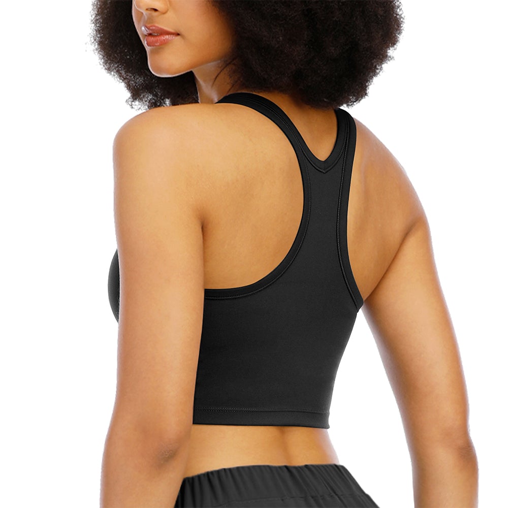 Women's Racer Back Sports Bra with Built in Bra Suitable for Running