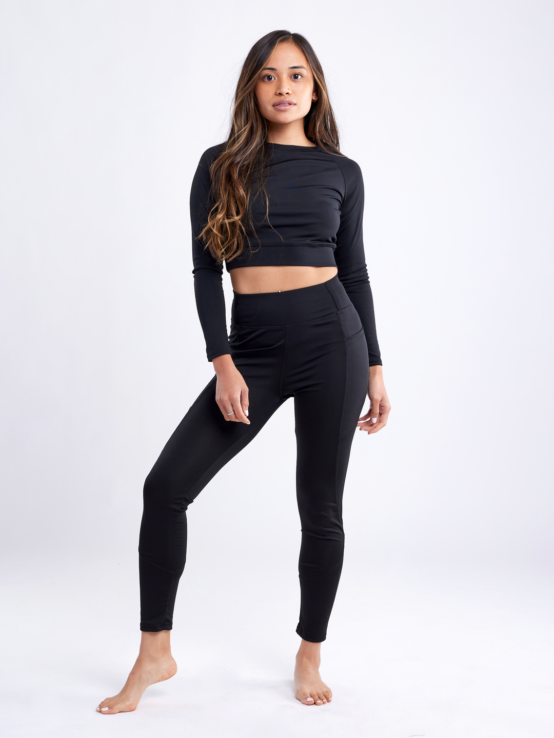 Long-Sleeve Crop Top