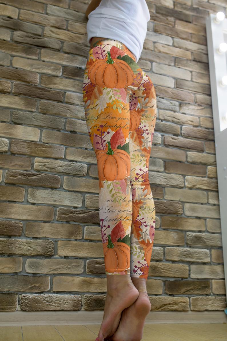 High Waist Pumpkin Leggings